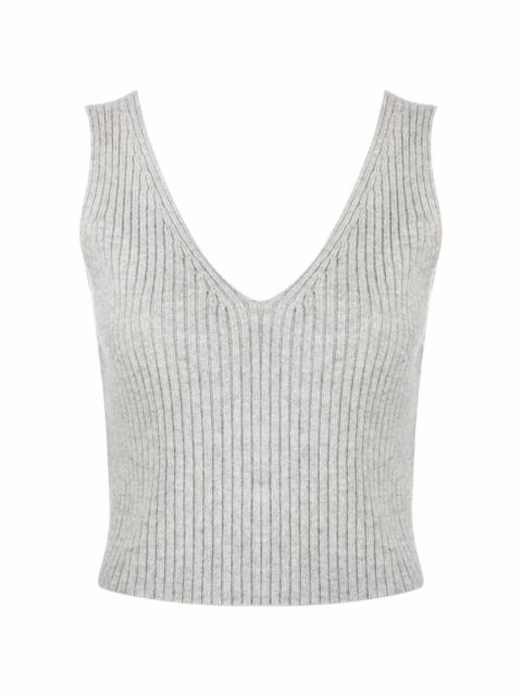 RaphaÃ«lle V-neck knitted top