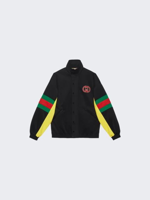 GUCCI Light Neoprane Track Jacket with Web Black