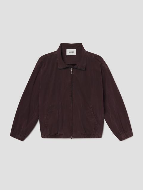 AGOLDE MARSHALL WINDBREAKER IN CREASED PUCE
