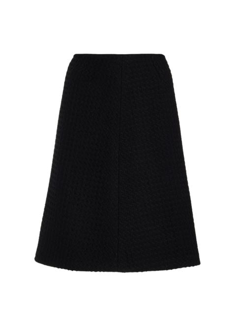 A-Line Wool-Tweed Mini Skirt black