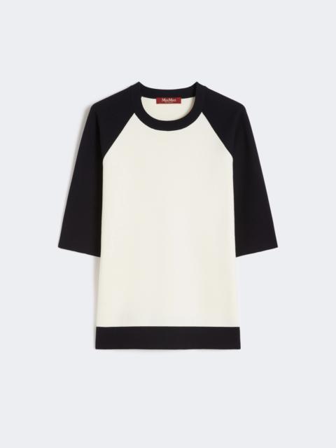 Max Mara Stretch viscose boxy sweater - WHITE BLUE