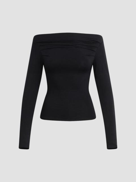 Joe's Jeans Women's The Pleated Off-the-Shoulder Top - Black