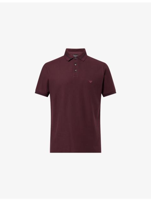 EMPORIO ARMANI Logo-Embroidered Short-Sleeve Cotton Polo