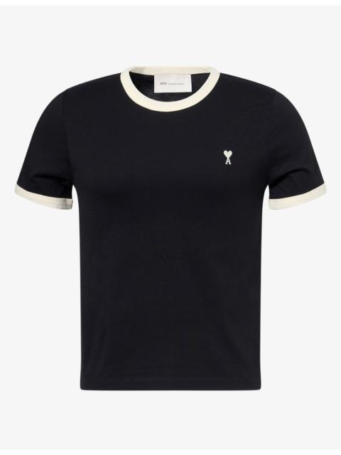 AMI Paris Contrast Trim Short-Sleeve Cotton T-Shirt