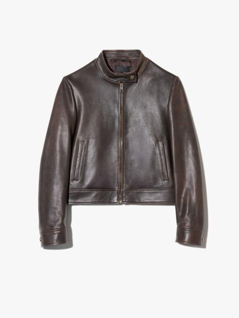 NILI LOTAN NICO SHRUNKEN LEATHER JACKET