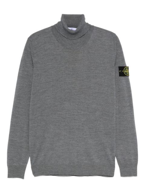 Stone Island roll-neck logo-patch sweater