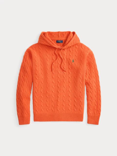 Polo Ralph Lauren Cable-Knit Wool-Cashmere Hooded Sweater