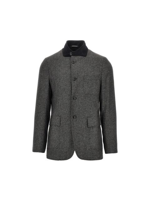EMPORIO ARMANI MOULINÉ KNIITED JACKET