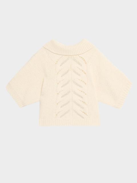 PESERICO Alpaca-Blend Punto Luce Cable-Knit Sweater