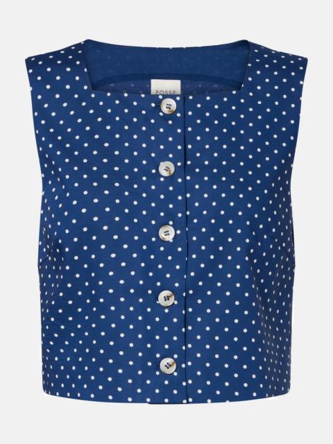 POSSE Rio polka-dot cropped top