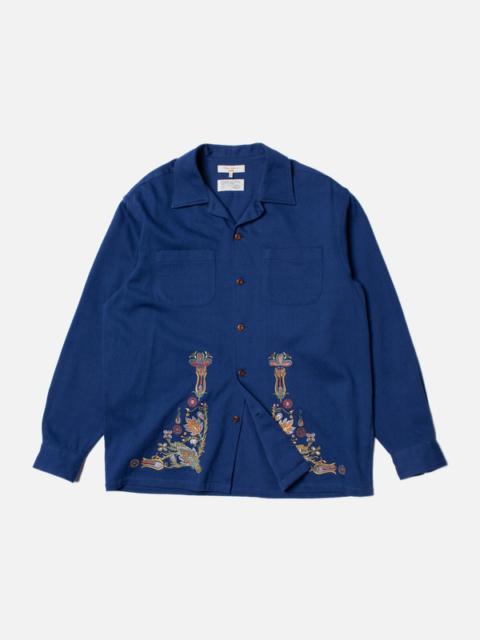 Nudie Jeans Vincent Shirt Floral French Blue