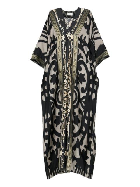 Pierre-Louis Mascia baroque-print V-neck maxi dress