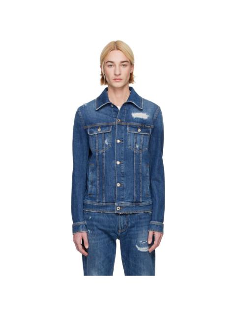 Dolce & Gabbana Blue Stretch Denim Jacket