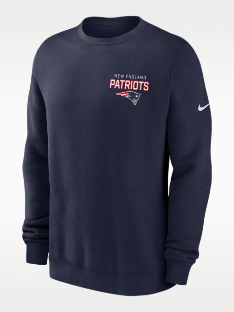 Nike New England Patriots Draw Block Club Men's Nike NFL Pullover Crew