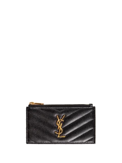 SAINT LAURENT Cassandre Matelassé Fragments Card Case