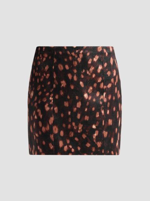MILLY Women's Jaylene Chevron Jacquard Mini Skirt - Brown Black
