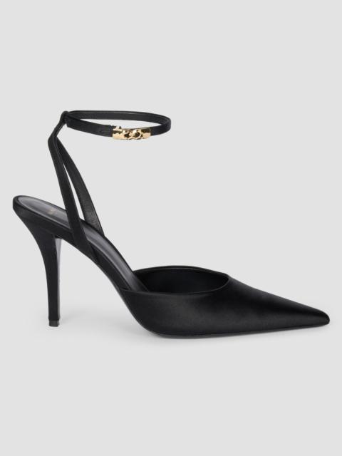 Balmain Women's 95MM Silk-Blend Satin Pumps - Noir