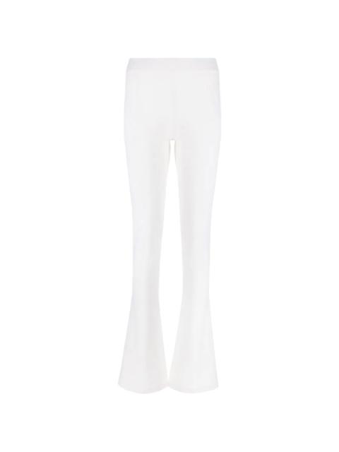 flared cashmere knitted trousers