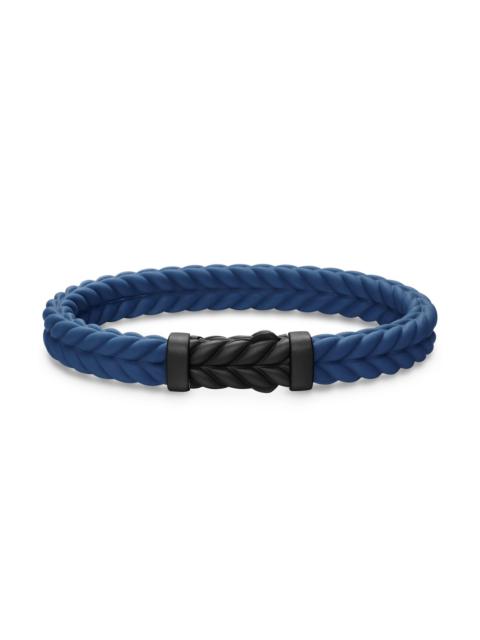 DAVID YURMAN Men's Chevron Rubber Bracelet - Blue Black