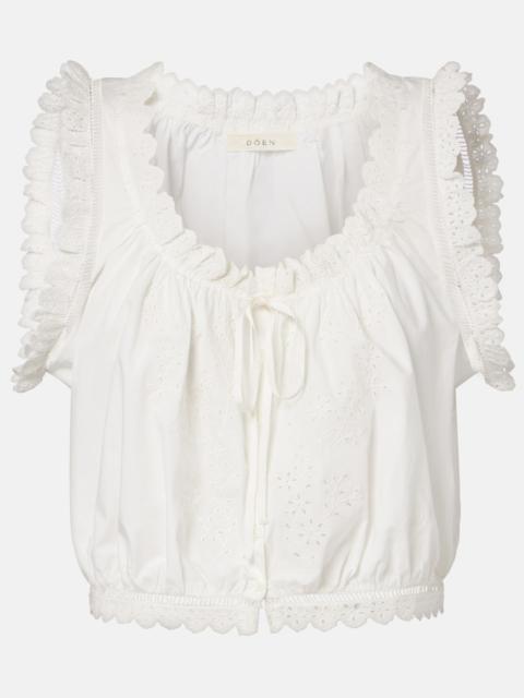DÔEN Traveler embroidered cotton top