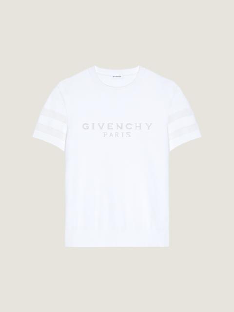 Givenchy T-SHIRT IN COTTON KNIT WITH GIVENCHY PARIS JACQUARD