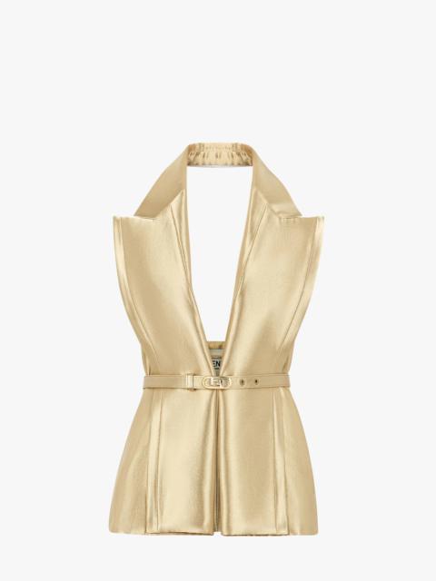 FENDI Gold-colored cady gilet