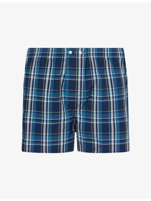 Derek Rose Barker Check-Print Cotton Boxer Shorts