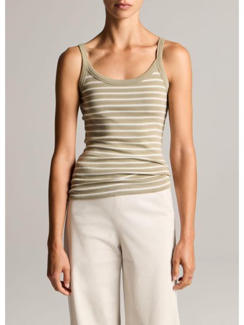 Vince Striped Pima Cotton-Blend Camisole