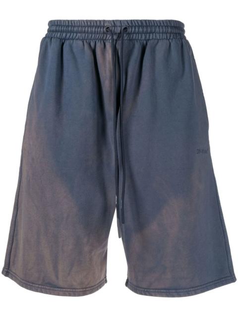 Off-White Diag-stripe cotton shorts