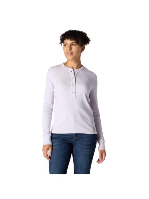 Carhartt Women's TENCEL™ Fiber Series Relaxed Fit Long-Sleeve Ribbed Henley Shirt