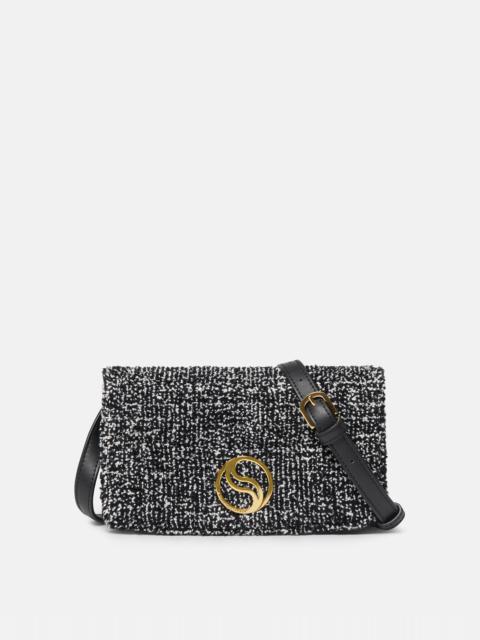 Stella McCartney S-Wave Padded Tweed Wallet on Strap