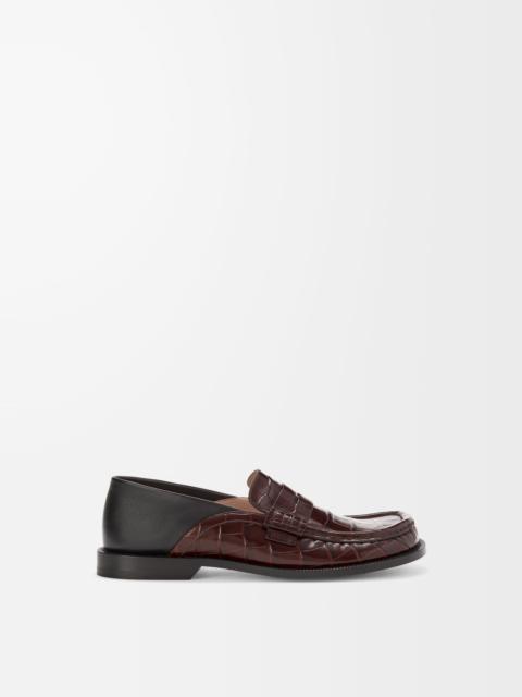 Loewe Campo flap back loafer in embossed calfskin and nappa lambskin