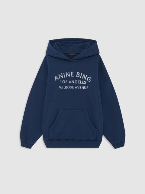 ANINE BING Harvey Sweatshirt Melrose Stencil - Navy