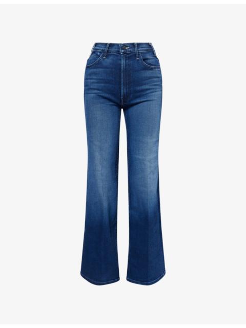 MOTHER The Hustler Roller Sneak Flared Denim-Blend Jeans