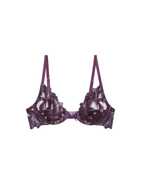 Fleur du Mal Lily Embroidery Plunge Demi Bra