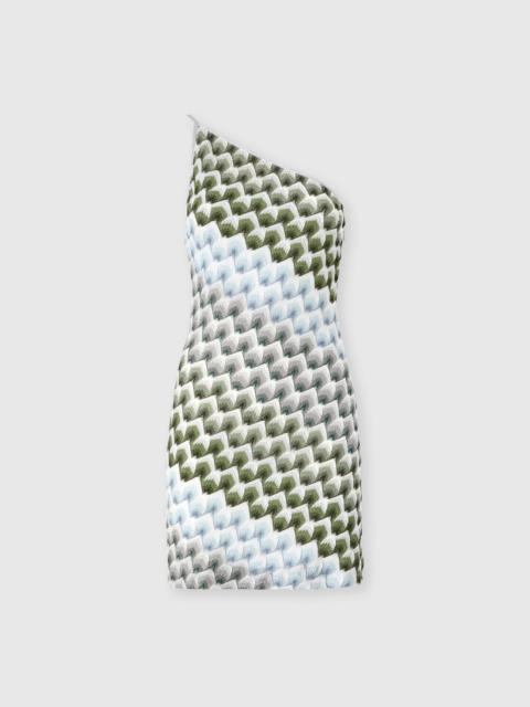 Missoni One-shoulder viscose lamé mini dress