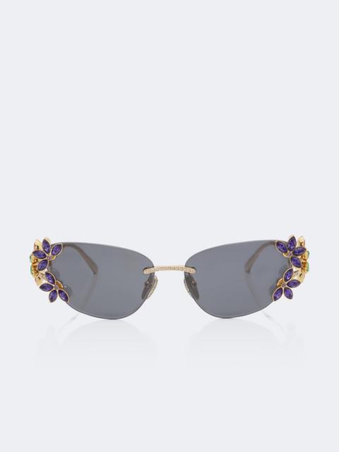 Dolce & Gabbana Crystal-embellished cat-eye sunglasses