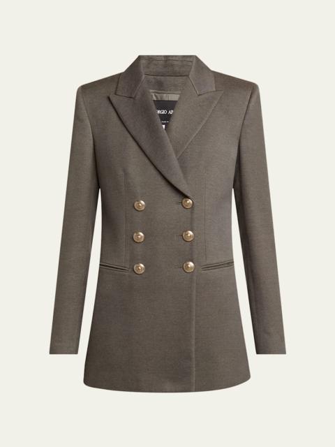 GIORGIO ARMANI Silk Cotton Double-Breasted Blazer
