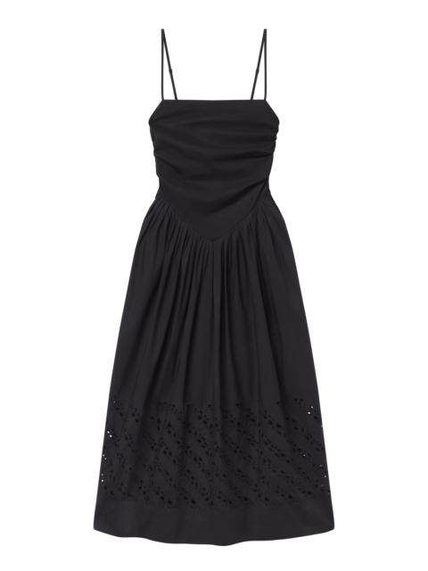 A.L.C. Mika Embroidered Cotton Midi Dress