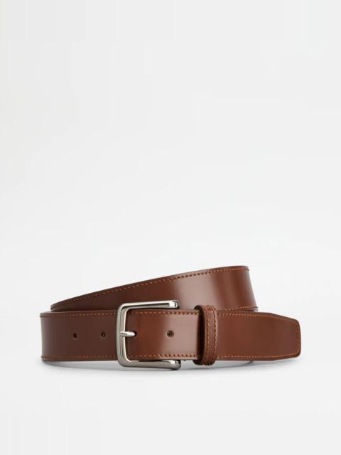 Tod's TOD'S BELT IN LEATHER - BROWN