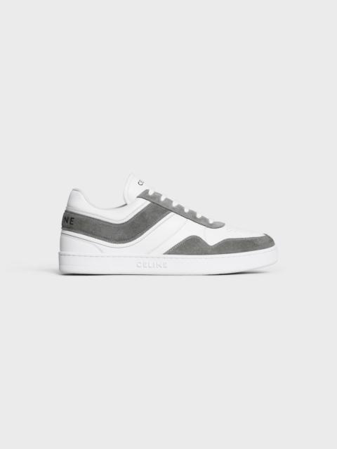 CELINE TRAINER LOW LACE-UP SNEAKER in SUEDE CALFSKIN AND CALFSKIN