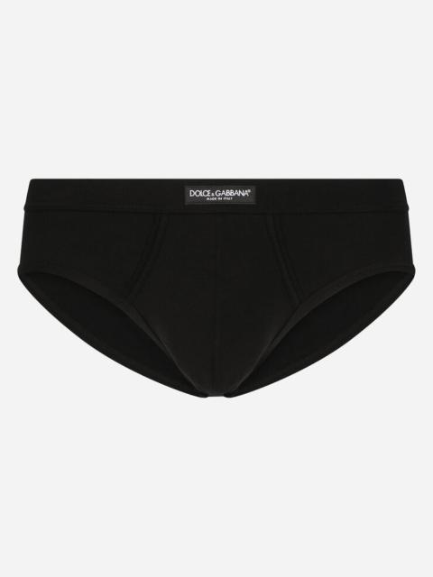 Dolce & Gabbana Mid-rise two-way stretch jersey briefs with logo label