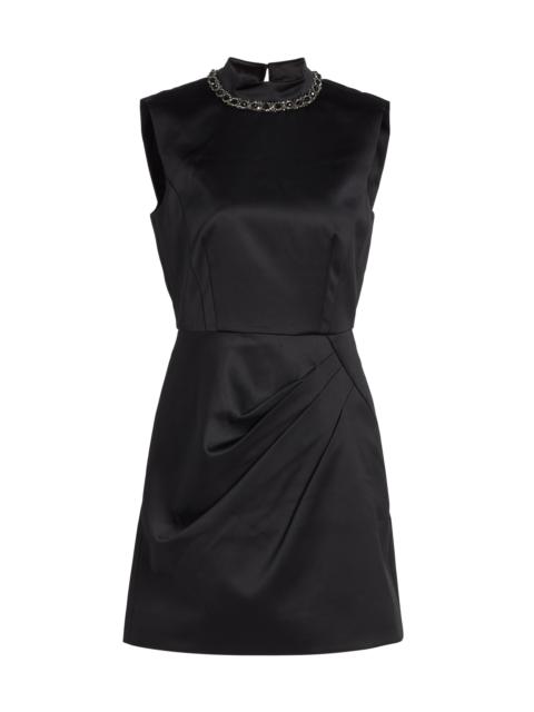 SALONI Women's Flora Satin Minidress - Black