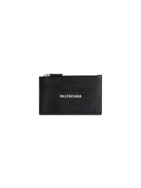 Men's Cash Large Long Coin And Card Holder Used Effect in Black