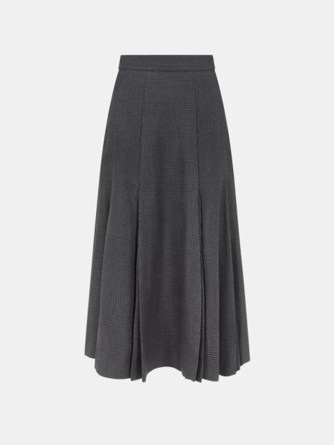 EMILIA WICKSTEAD Kensie Skirt in Charcoal and Black Prince of Wales