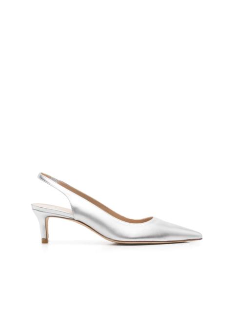 Stuart Weitzman metallic-effect leather pumps