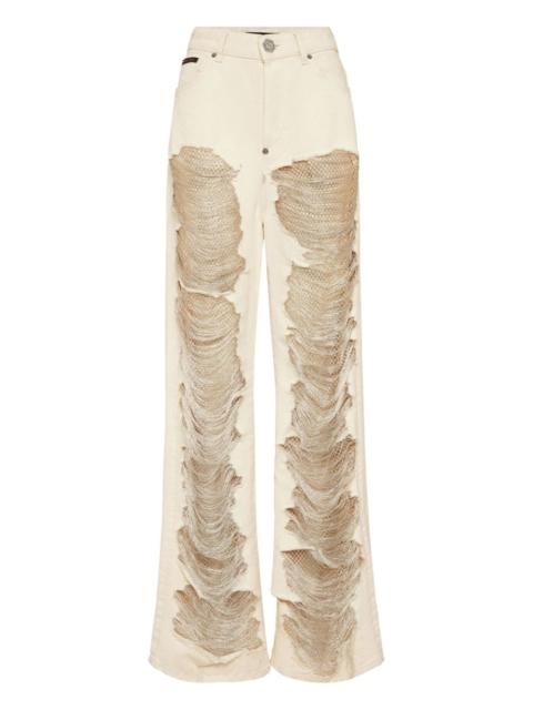 PHILIPP PLEIN ripped effect  jeans
