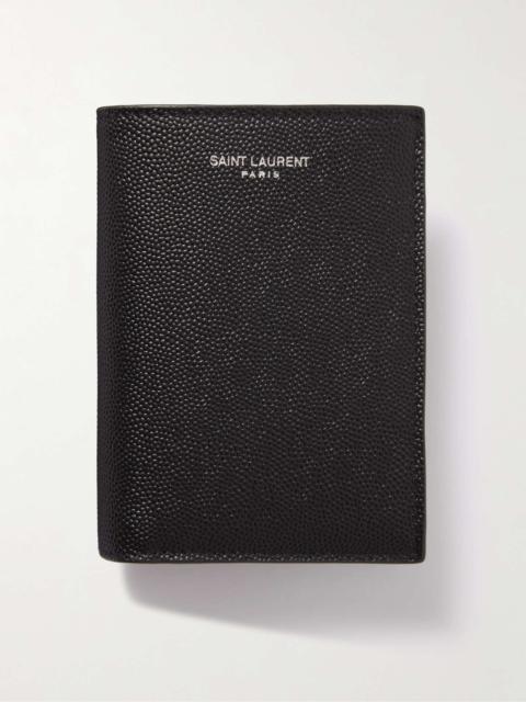 SAINT LAURENT Logo-Debossed Full-Grain Leather Billfold Wallet