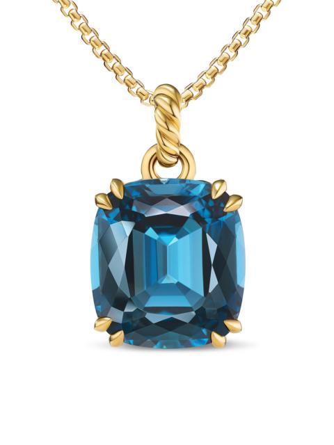 DAVID YURMAN Women's Marbella Pendant in 18K Yellow Gold - Hampton Blue Topaz