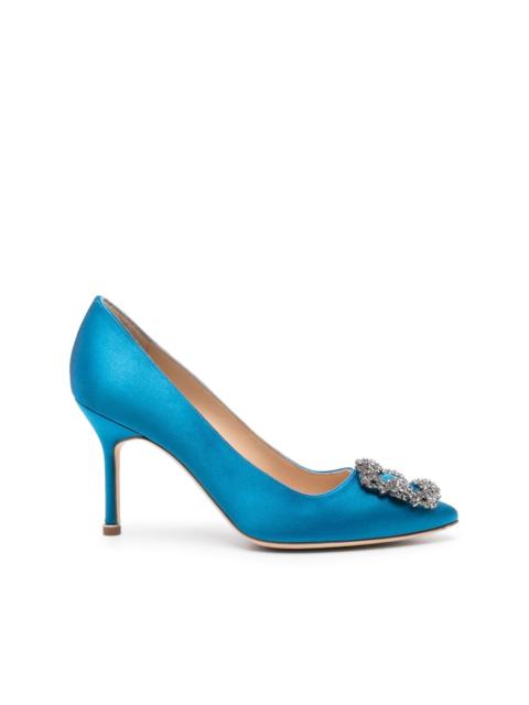 Manolo Blahnik Hangisi 90mm satin pumps